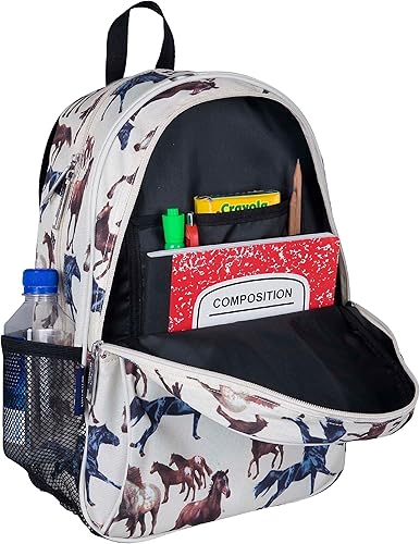 Miniatura 7 de Wildkin Paquete de mochila para niños de 15 pulgadas con bolsa de almuerzo (Horse Dreams)