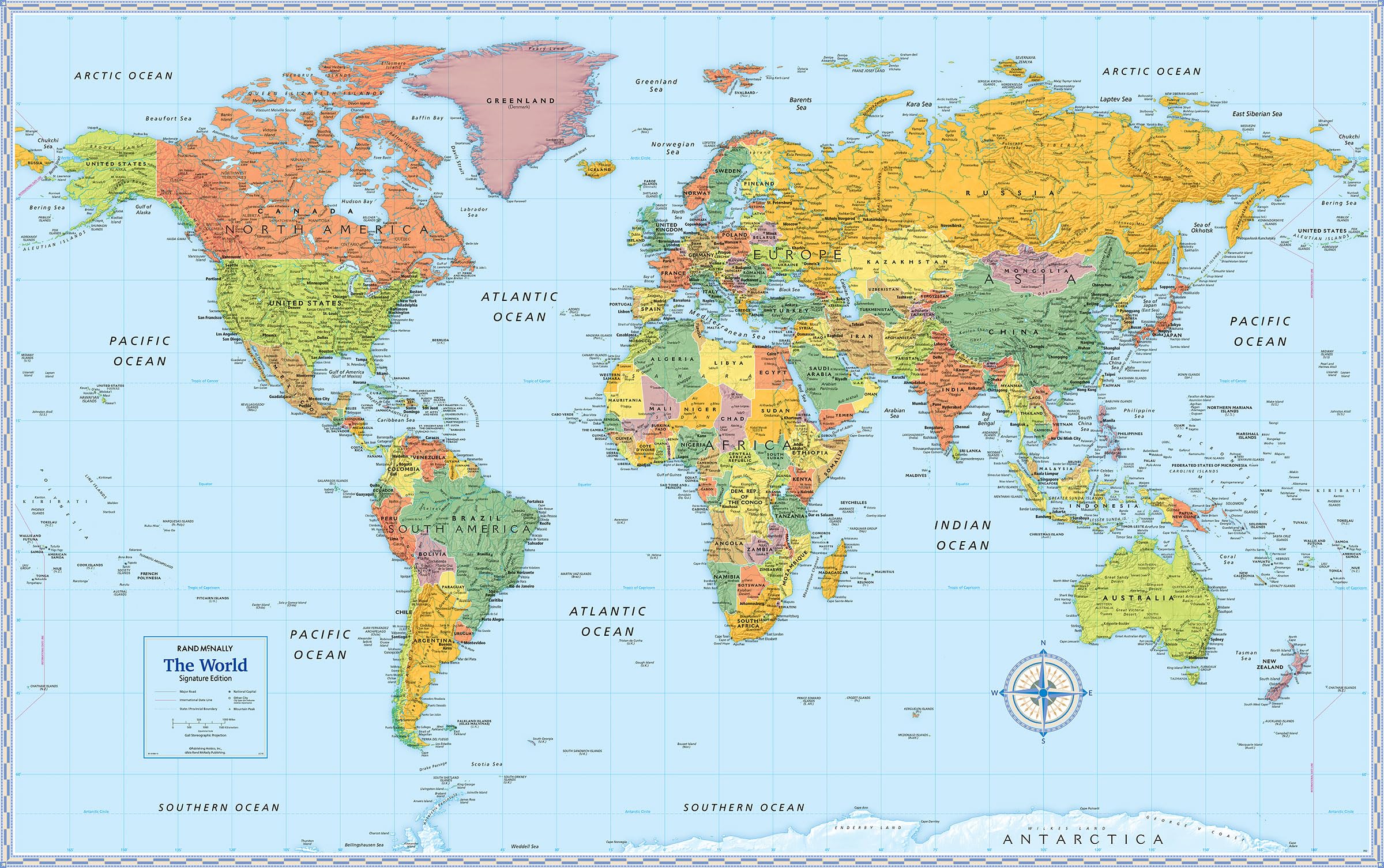 Rand McNally Signature Edition World Wall Map: Fol