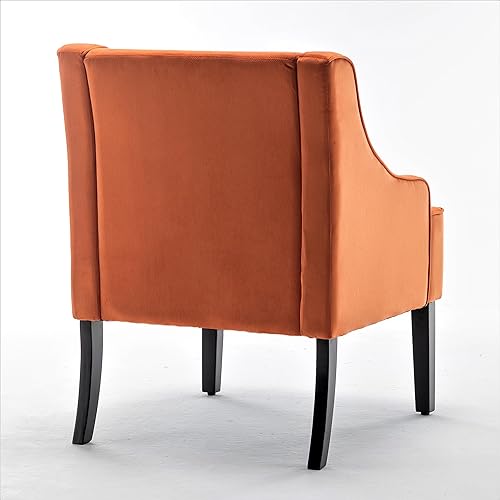 Miniatura 5 de Sillas decorativas de terciopelo para sala de estar, dormitorio, comedor y entrada, asientos decorativos con diseño elegante, brazos empotrados y