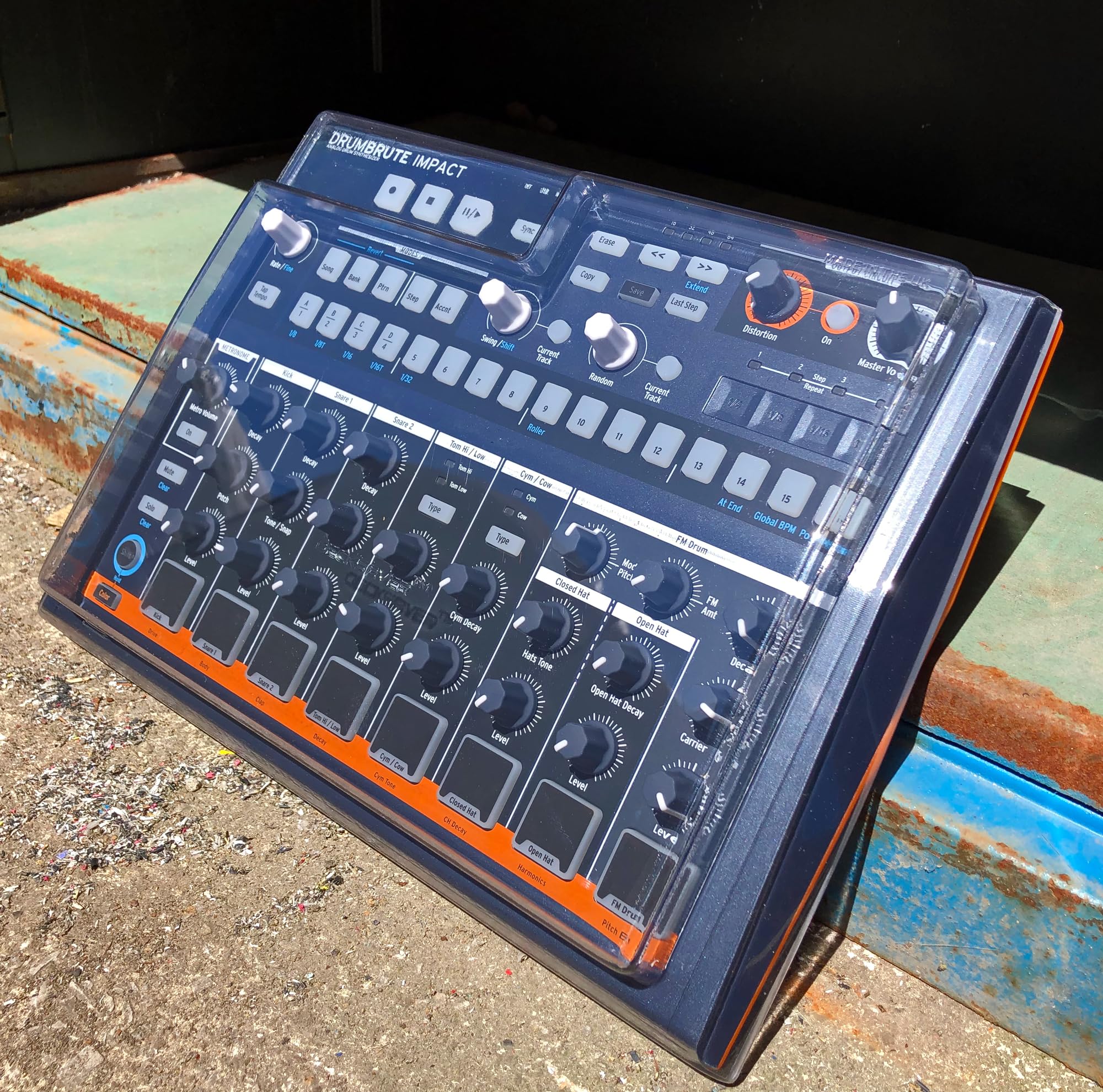 Decksaver Cover for Arturia Drumbrute Impact, Keyboard Protection, Dustproof, Robust, Transparent