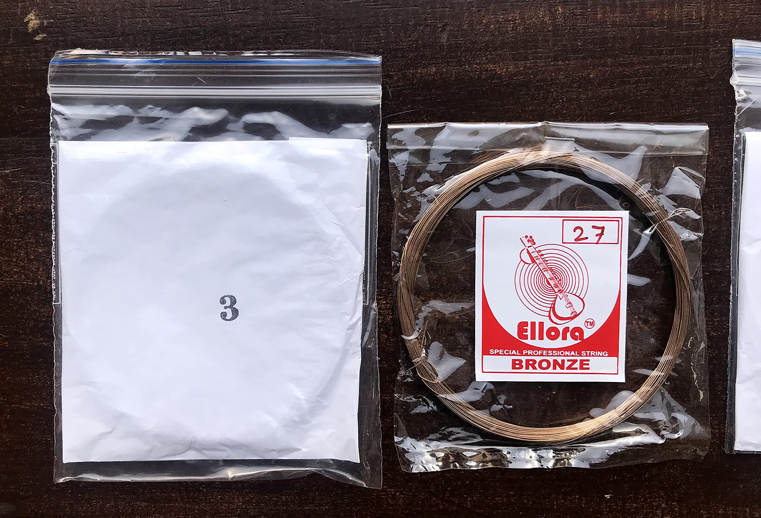 3 Sitar String Coils set for Vilayat Khan Style Sitar Baaj Joda Chikari & Taraf - Image 2