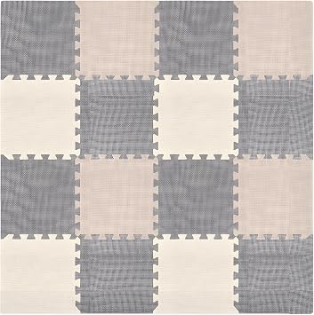 We Sell Mats 3/8" Thick Multipurpose EVA Foam Exercise Floor Mat, 12"x12" Interlocking Kid-Friendly Tiles, Anti-Fatigue for Home, Gym, Playpens, Classrooms
