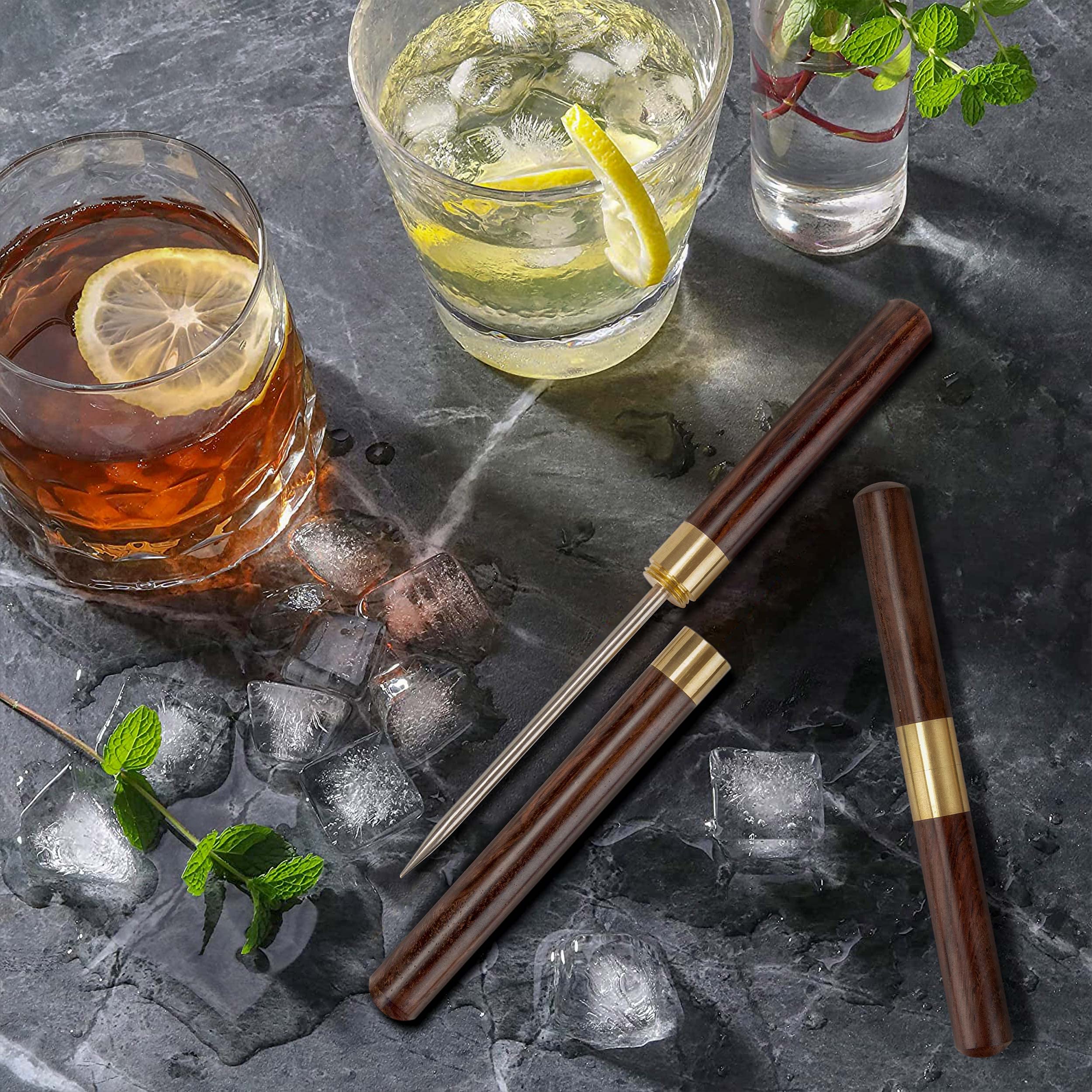 Ice Pick 6-Point Steel Ice Chipper With Wood Handle - Bartender Tool ...