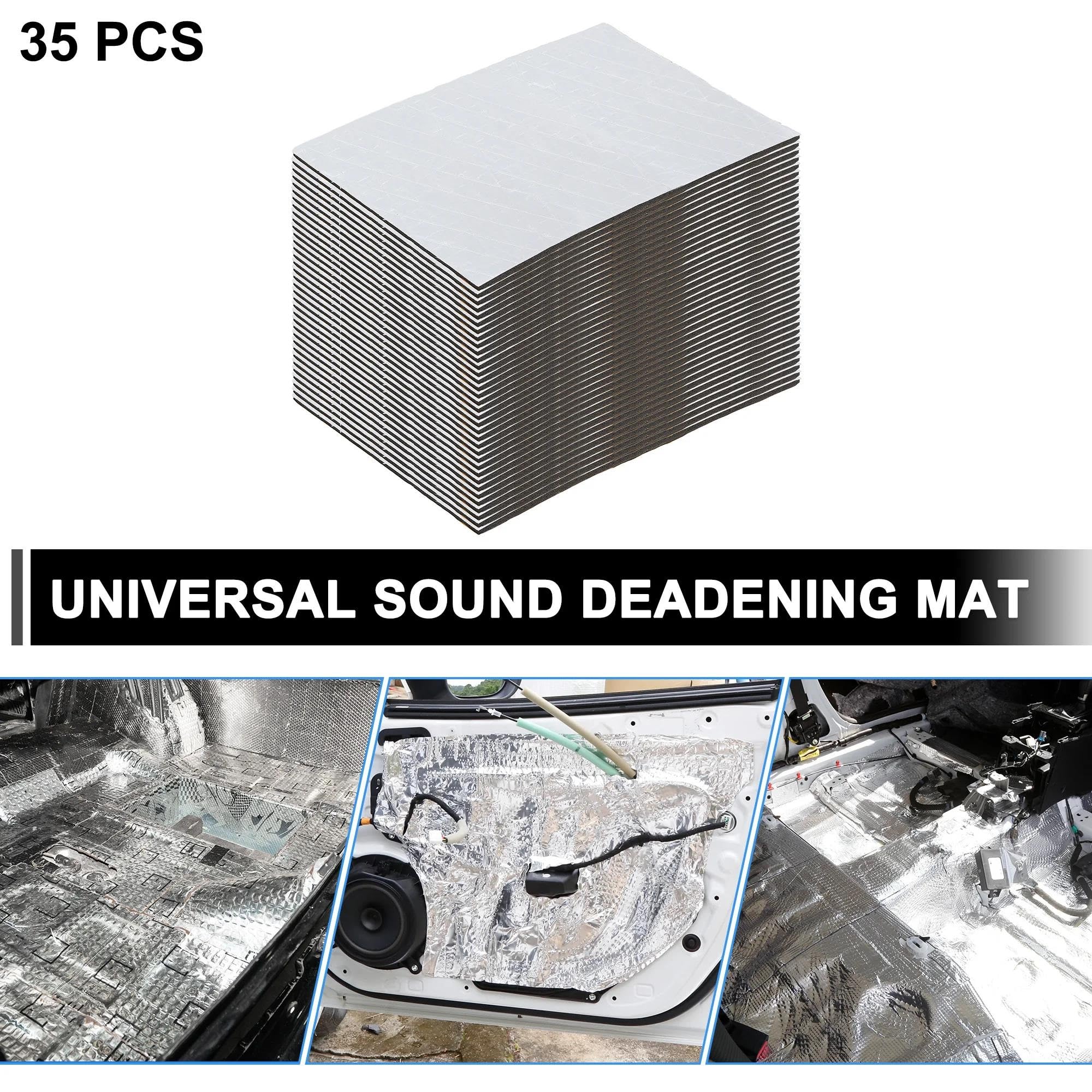 Aislamiento automóviles Alfombrilla Insonorizante Autoadhesiva De Espuma De Aluminio Para Furgonetas, Aislante Térmico 35 25 Y 15 Unidades Algodón insonorizado motor(30pcs 25x18cm)
