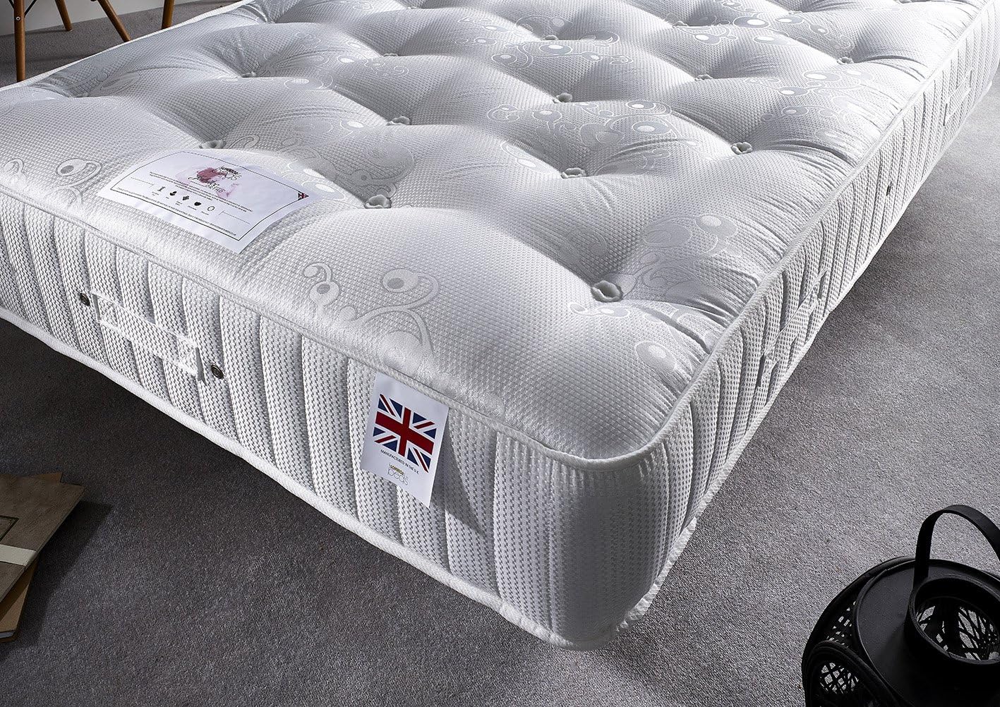 Bed Centre3000 Diamond Pocket Spring double Mattress,11 Inch Innerspring Hybrid Double Mattress, 4FT6 Mattress with Breathable Eco Foam and Pocket Spring for Cool Comfort Sleep, Medium Firm Mattress
