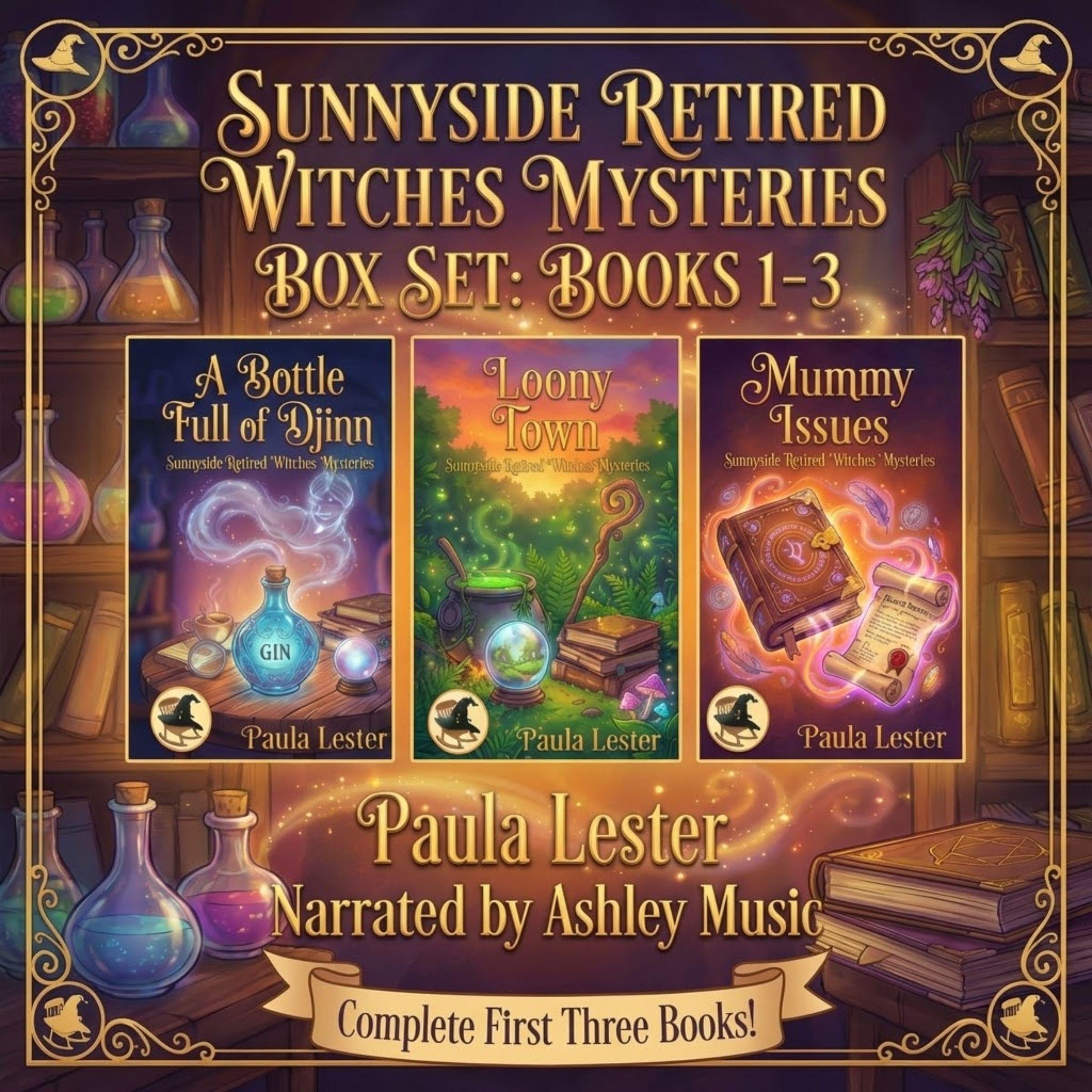 Cover art for Sunnyside Retired Witches Community Cozy Mysteries: Books 1-3