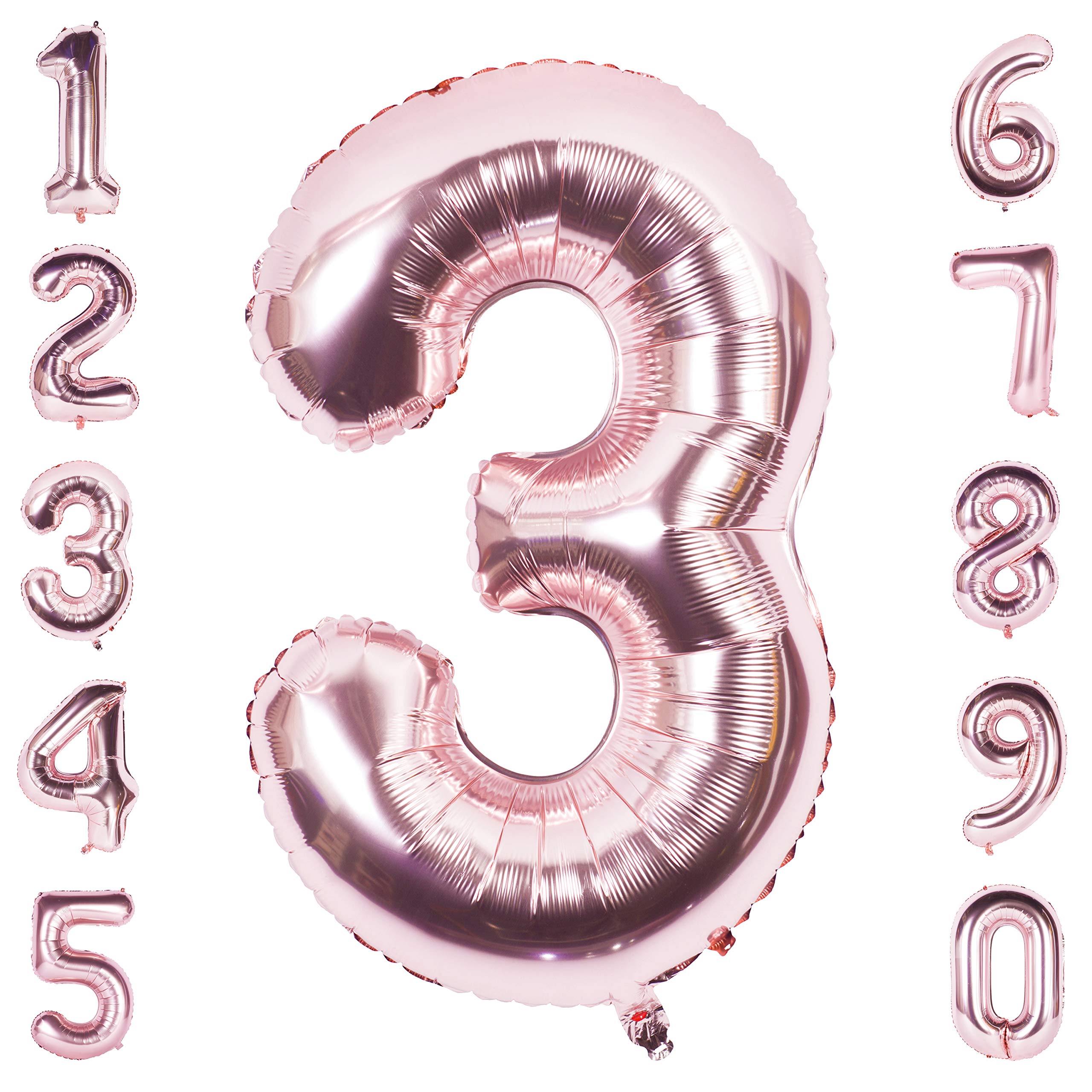 Red 0 balloon 40 Inch Giant Helium Foil Number 0 to 9 Red Balloon Birthday Wedding Party Digital Decorations (Number 0) — view 304