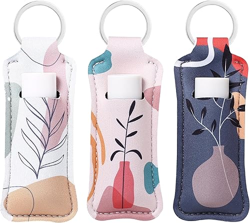 COOKOOKY Chapstick - Llavero con clip para bálsamo labial, con clip, lápiz labial, brillo de labios, llavero