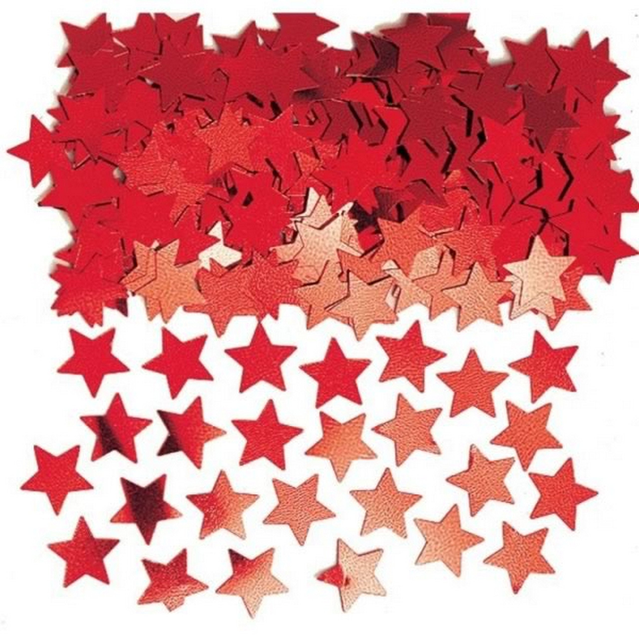 Metallic Red Shiny Stars Confetti - 14g - 1 Pack