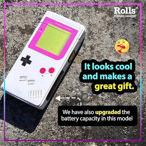 Vista 6 de Rolls Electric Lighter - Cute Lighters - Gifts for Women - Birthday Gifts for Women - Cool Gadgets - Retro Gamer Custom Unique Stocking Stuffers