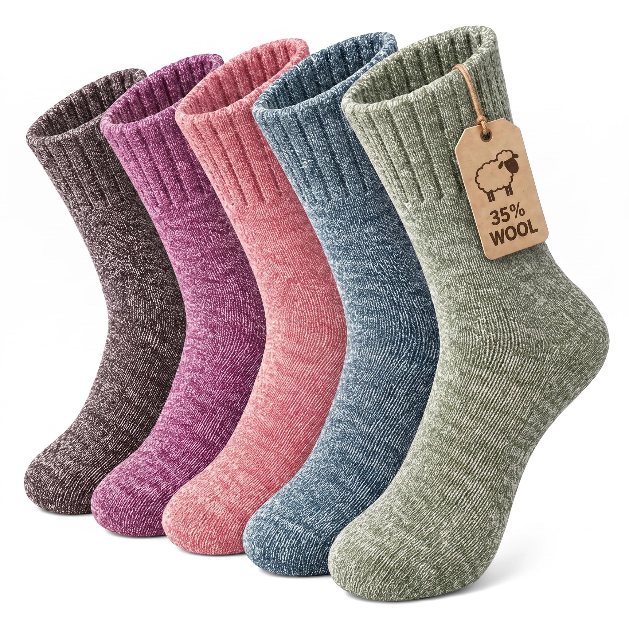 Loritta Wool Socks for Women, Winter Warm Hiking Boot Socks Gifts