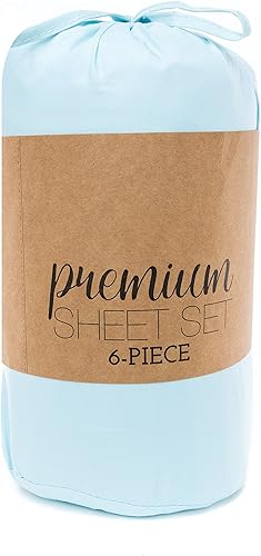 Vista 14 de Linen Market - Juego de sábanas de 6 piezas, azul marino, tamaño individual XL