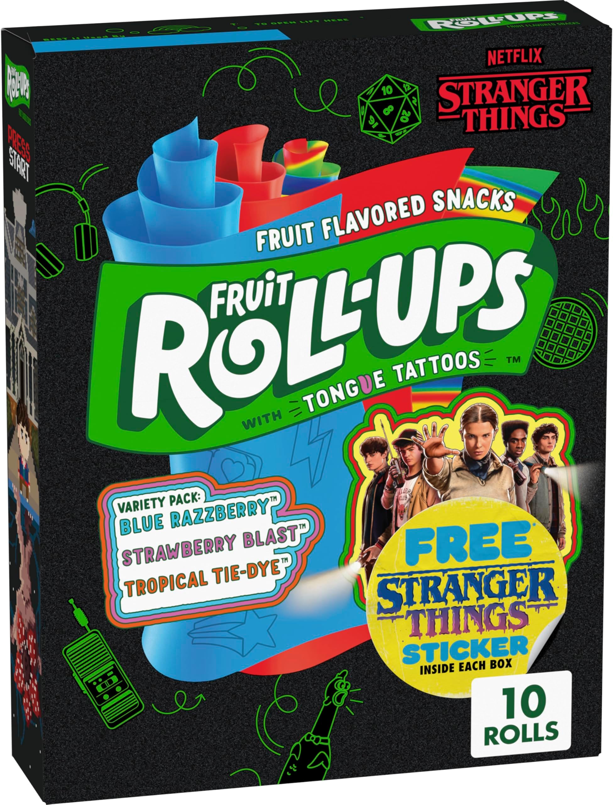 Fruit Roll-Ups Fruit Flavored Snacks, Variety Pack, Pouches, 10 ct (Pack of 10)