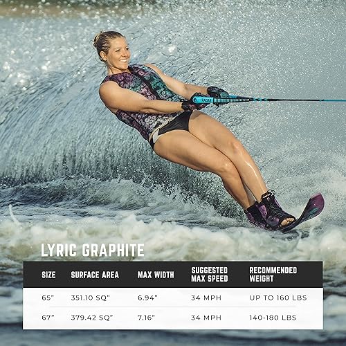 Miniatura 6 de Radar Esquí acuático de grafito lírico, carbónlilamenta, 65 pulgadas