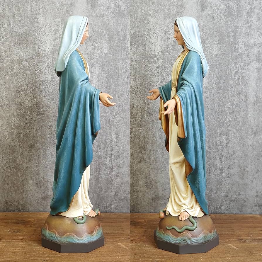 Amazon.co.jp: BCカトリックの恵みの聖母像、10.85インチの高さ