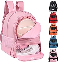 TRAILKICKER 30L Basketball Backpack with Ball & Shoes Compartments - Lightweight Breathable for Soccer Volleyball Gym Travel Men Women