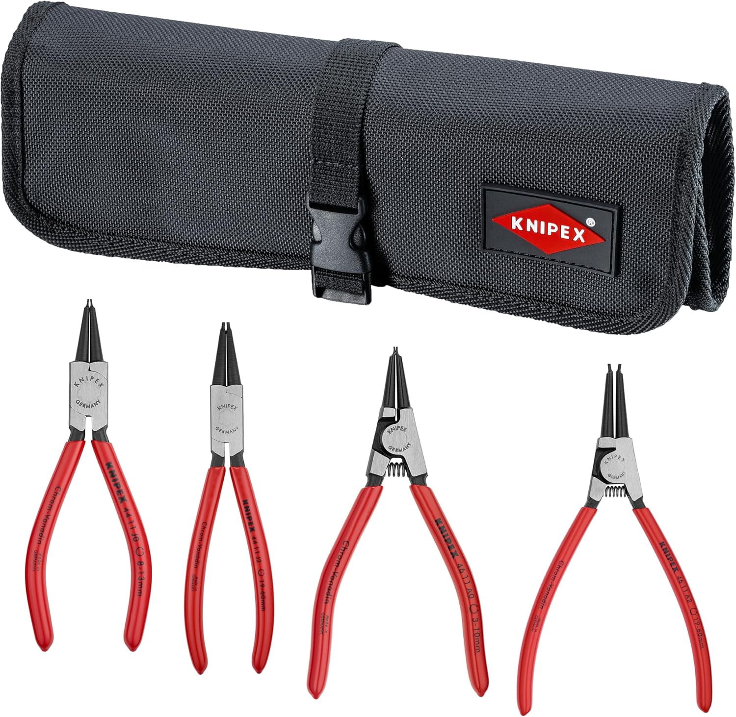 KNIPEX - 9K 00 19 53 US Tools - 4 Piece Circlip Set In Pouch Straight (9K001953US)