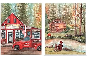 Personalized Rustic Red Truck Canvas Wall Art