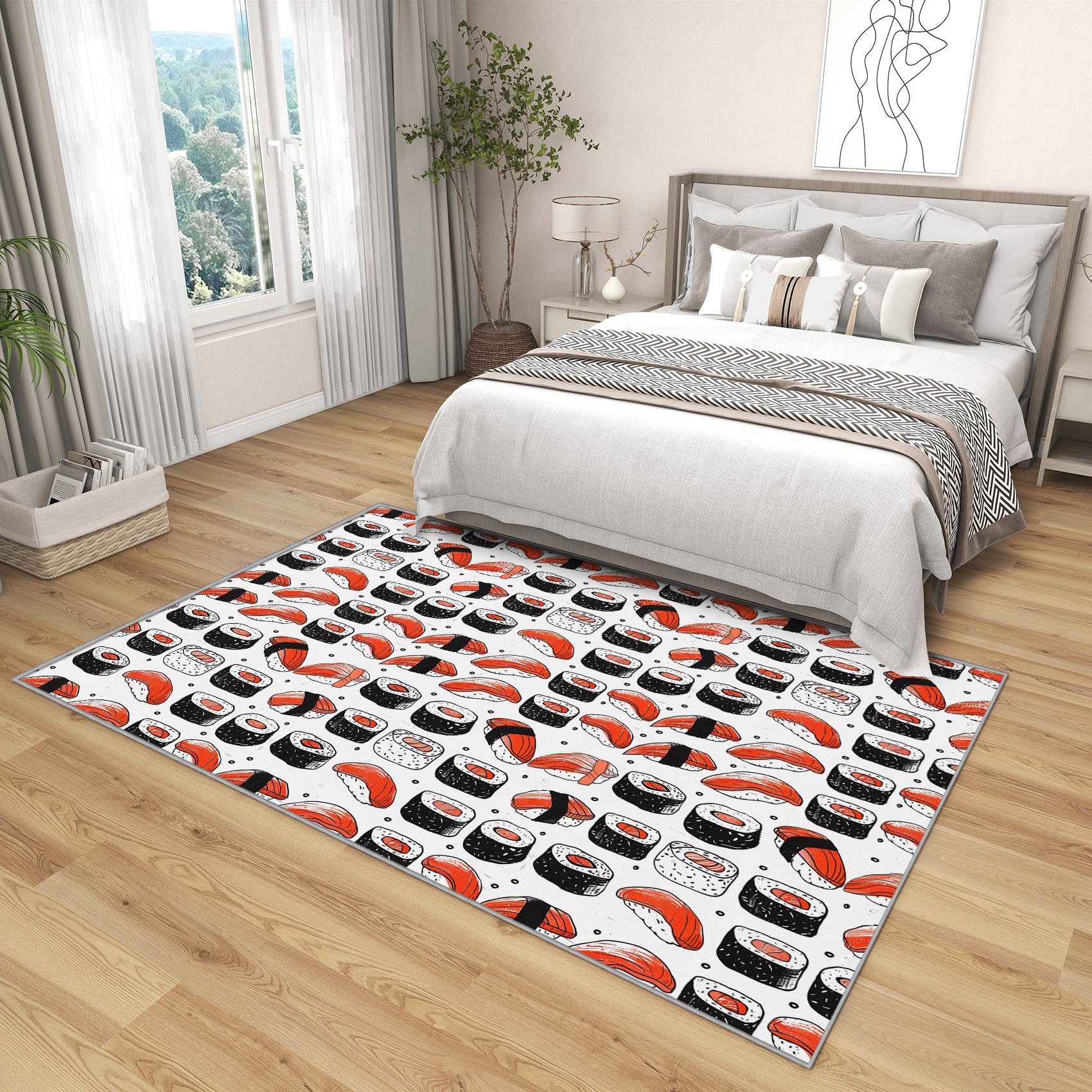 【SUSHIさん専用】カーペット Amazon.com: Generic 5x7 Rug, Sushi Rug Washable Non Slip Soft for