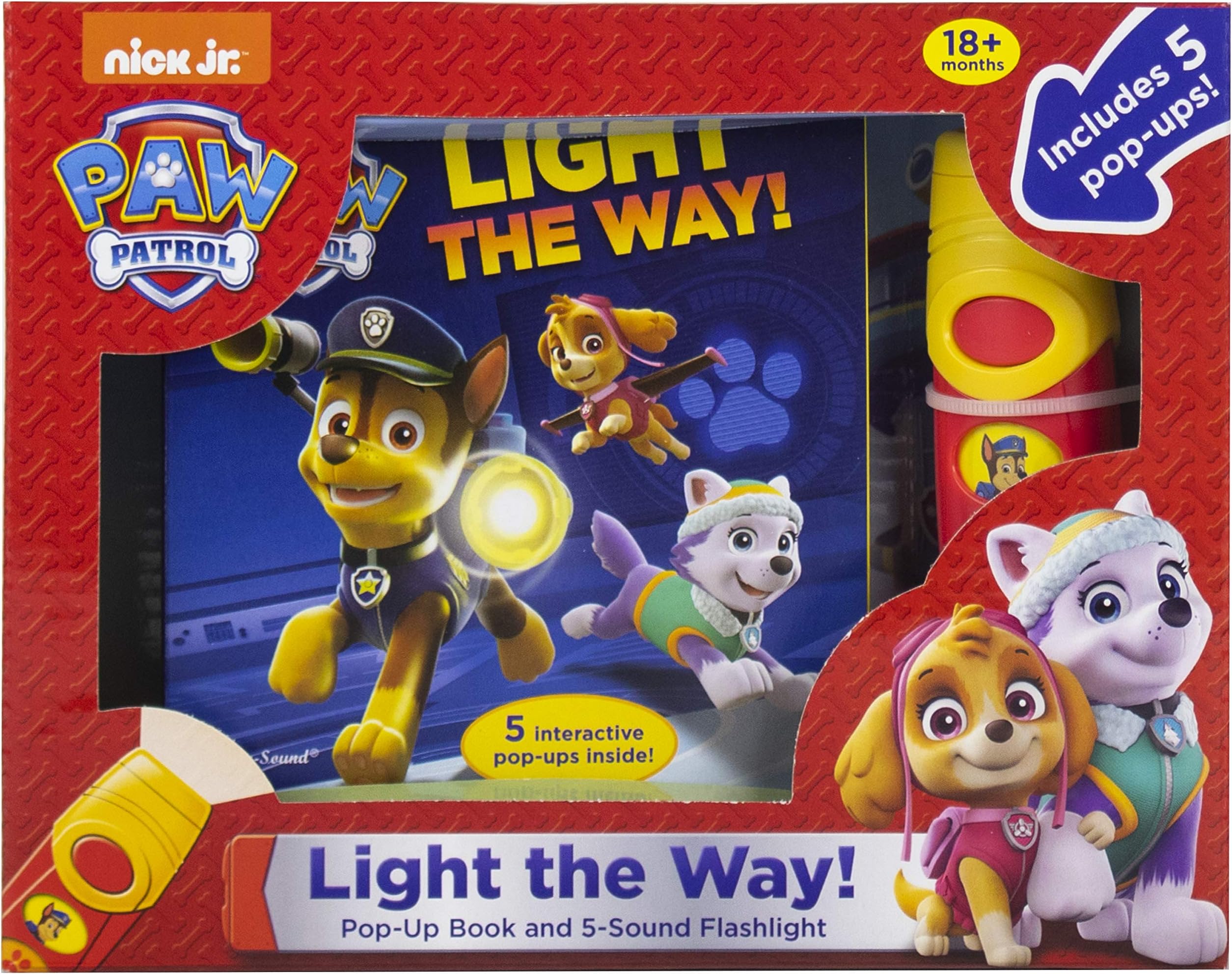 Paw Patrol Light the Way Flashlight Adventure Box: Pop-Up Book and 5-Sound Flashlight Board book โ Sound Book, 1 April 2019