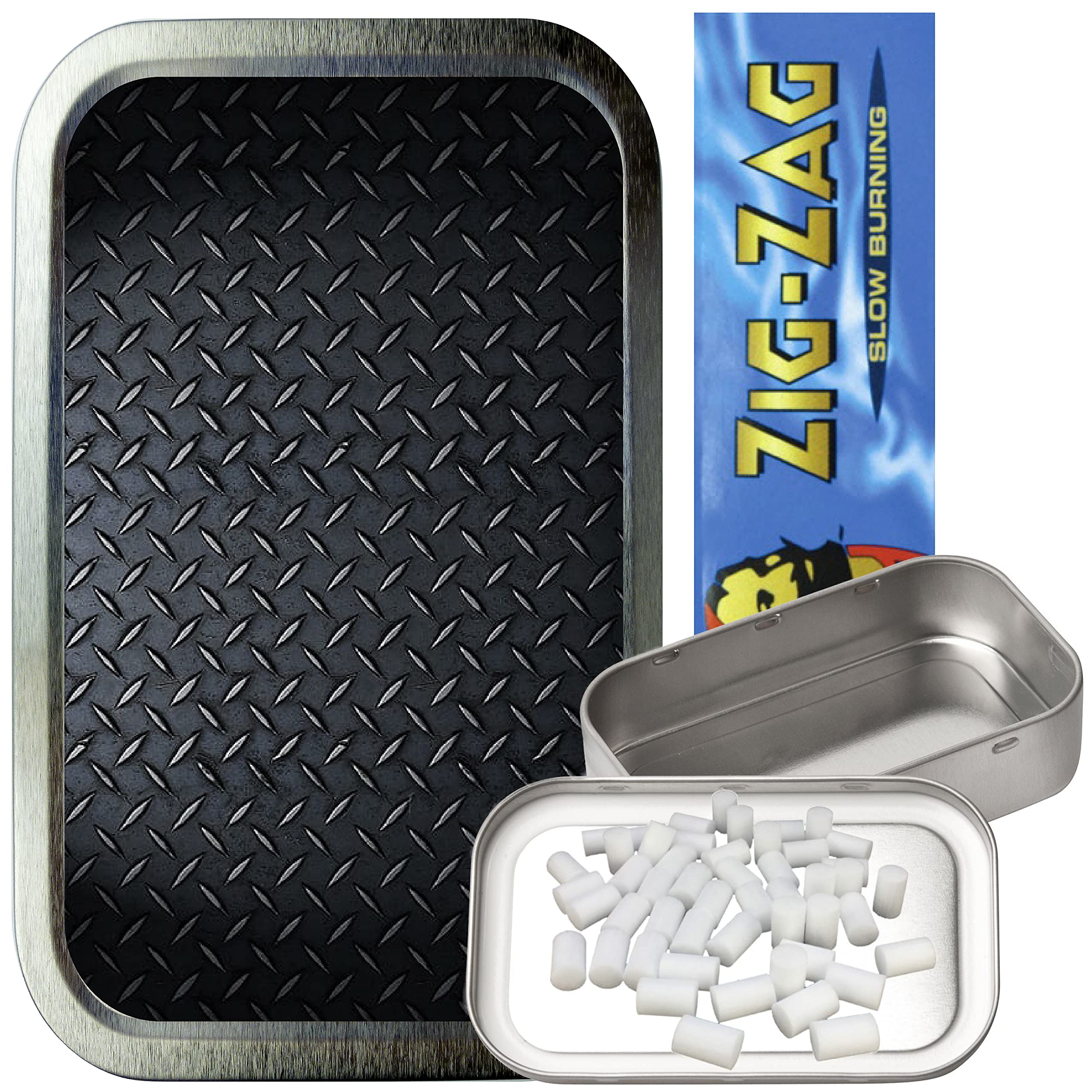 TEEZ Black Metal Plate 1oz silver airtight tin