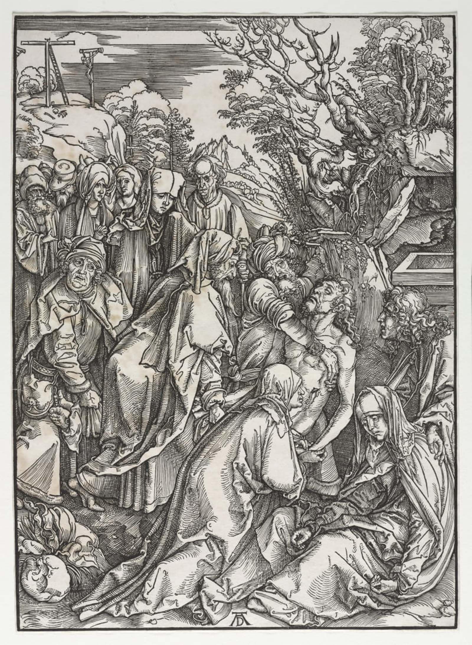 POSTERIIk Famous Modern Artwork Art Mural the Great Passion the Deposition by Albrecht Dürer Oil Paintings Pictures for Home Decor 60x90cm