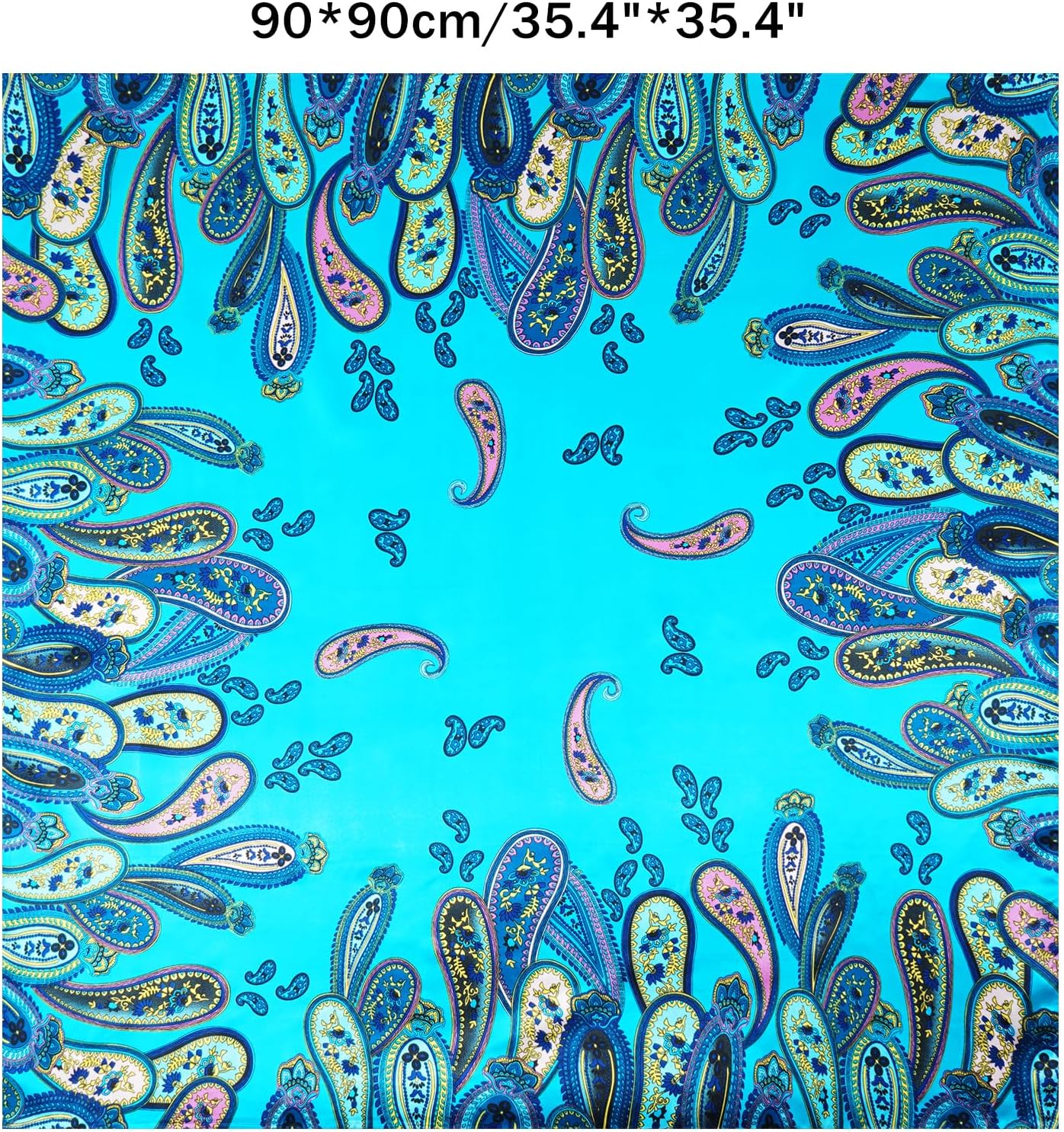 GERINLY Mens Wild Rag 2 Pack, Western Scarves Cowboy, Silk Feel Bandana Square 35 Inch - Image 2