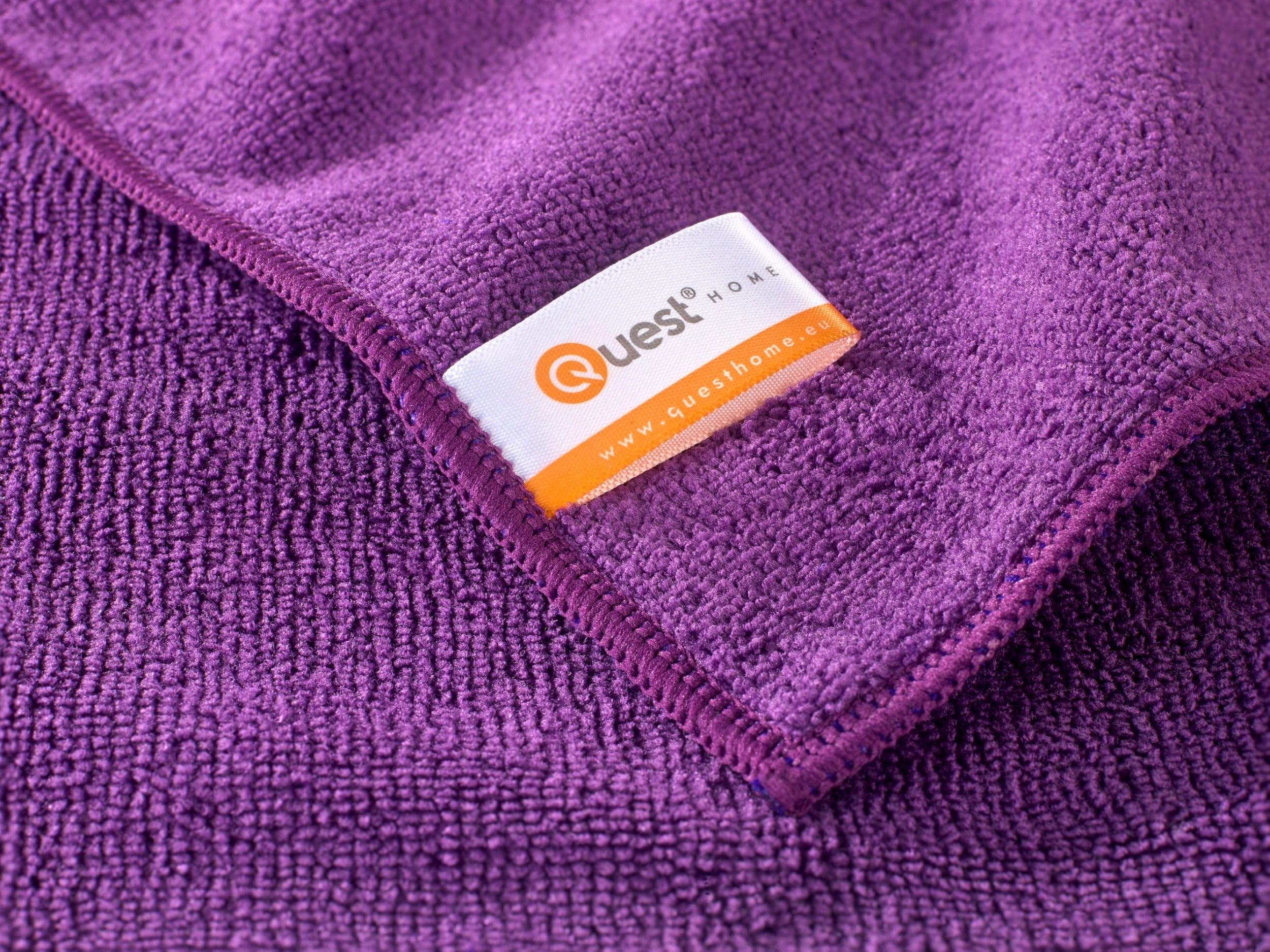 Quest Mikrofaser Reinigungstuch 40x40 cm - All Purple, Set mit 50