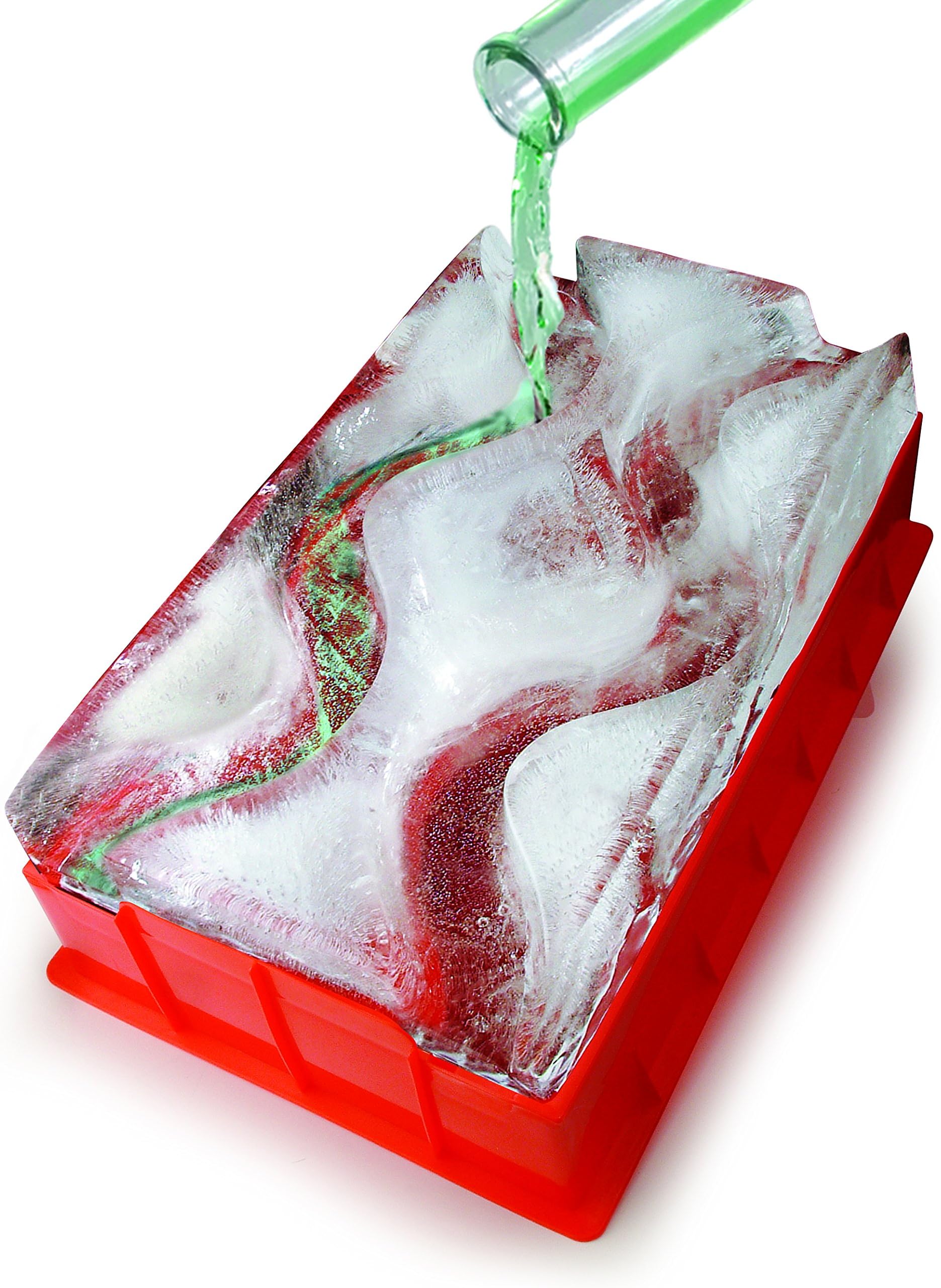 Barbuzzo Reusable Ice Luge (Double Track) - Just Add Water, Freeze and Enjoy Within 24 Hours - The Perfect Center Piece to Any Party