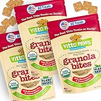 Vista 14 de Golosinas orgánicas para perros – Galletas crujientes de entrenamiento para perros con sabor a arándano y mantequilla de maní – Veganas, de grado
