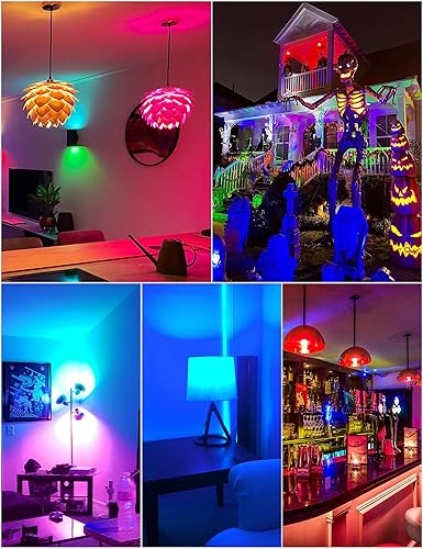 Miniatura 7 de KINDEEP Bombillas LED azules A21, equivalente a 13 W, bombillas de color azul de 100 W, base E26, bombillas LED azules para hogar, porche, fiesta,