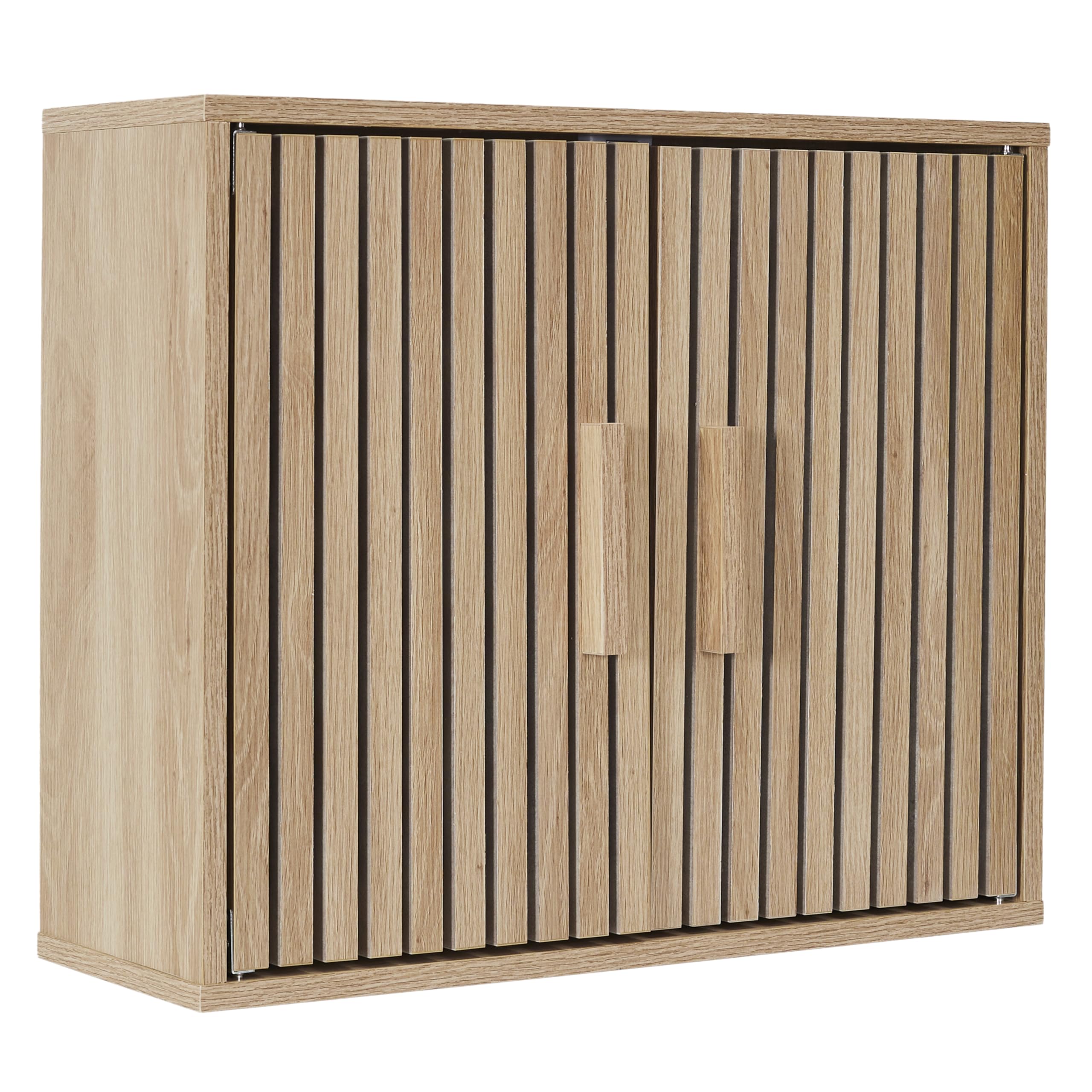 HOME DECO FACTORY - Armoire Murale Klaus - Collection Natural Crush - Mobilier Pratique pour Salle de Bain - Dimensions 60 x 50 x 20 cm - Couleur Marron - Modèle Klaus