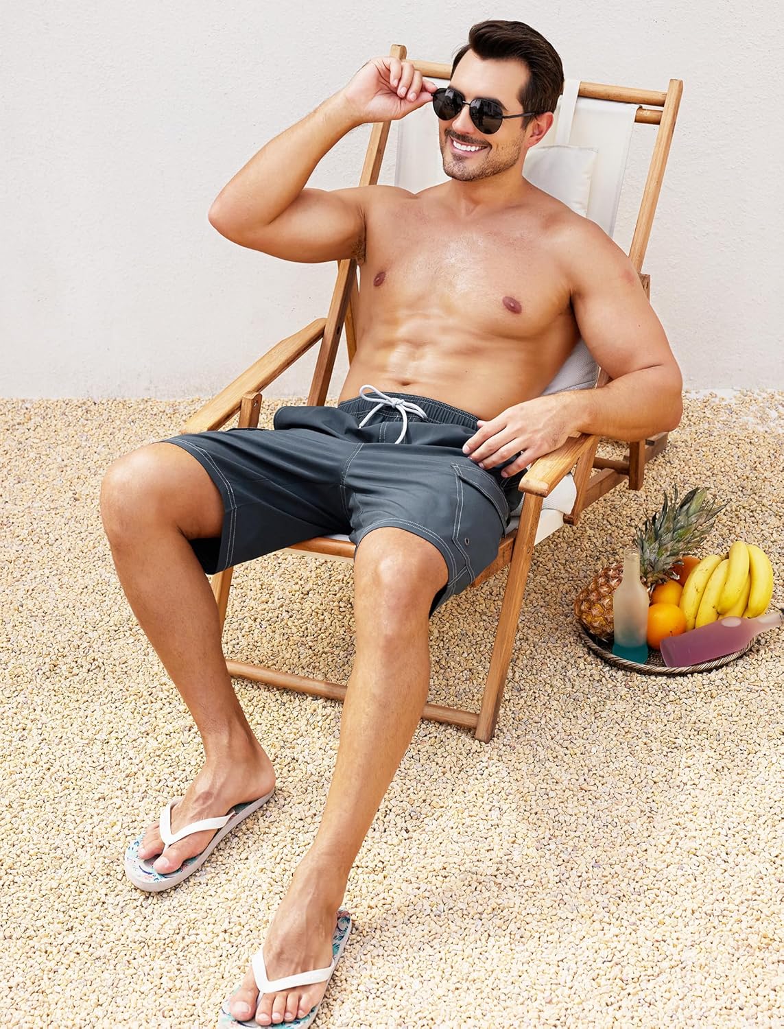 SILKWORLD Mens Swim Trunks with Compression Liner 9 Inch Bathing Suits Quick-Dry Swimming Beach Shorts with Cargo Pockets - Image 3