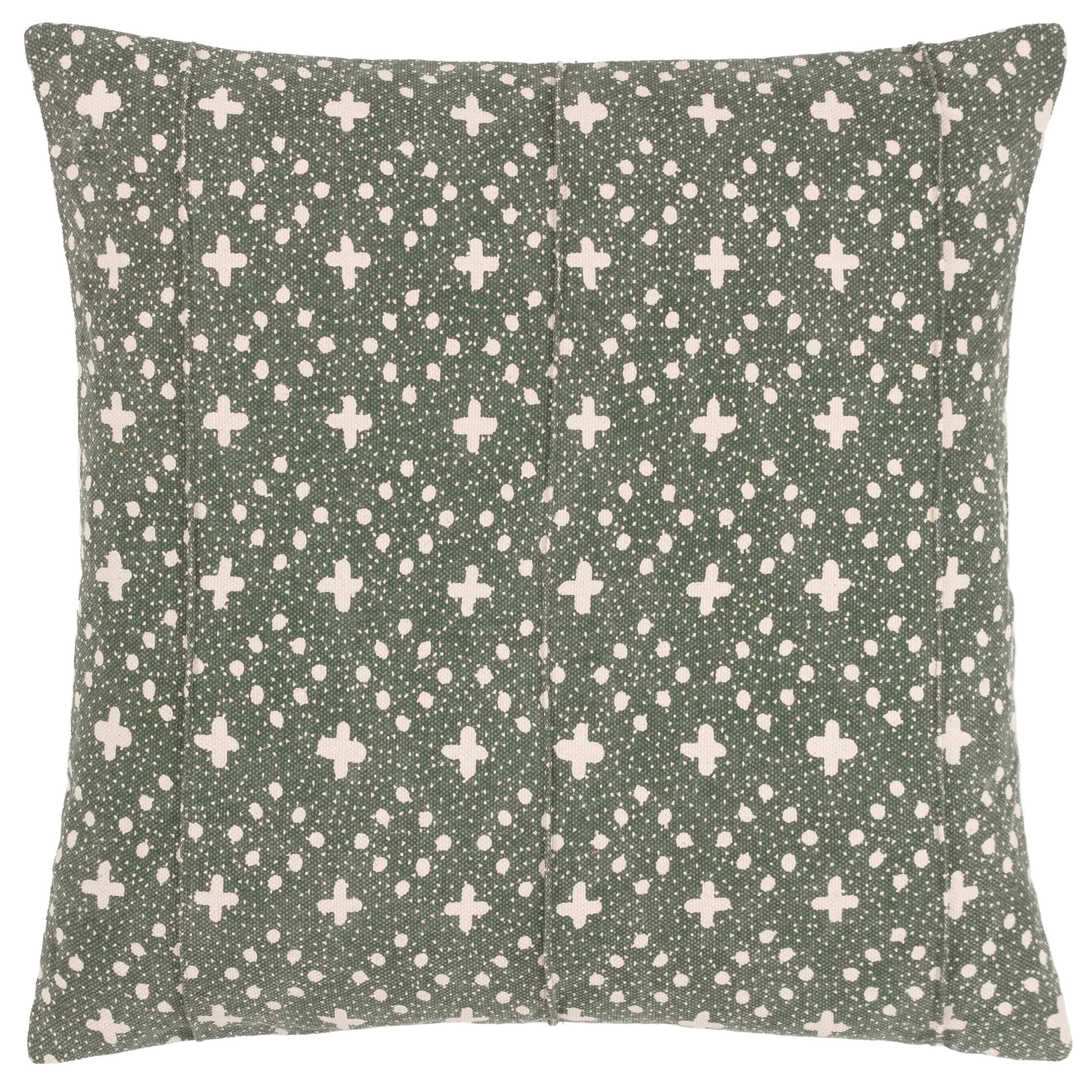 Yard furn Helm Polyester Filled Cushion - Textured Washed Cotton (Lichen - 50x50cm)