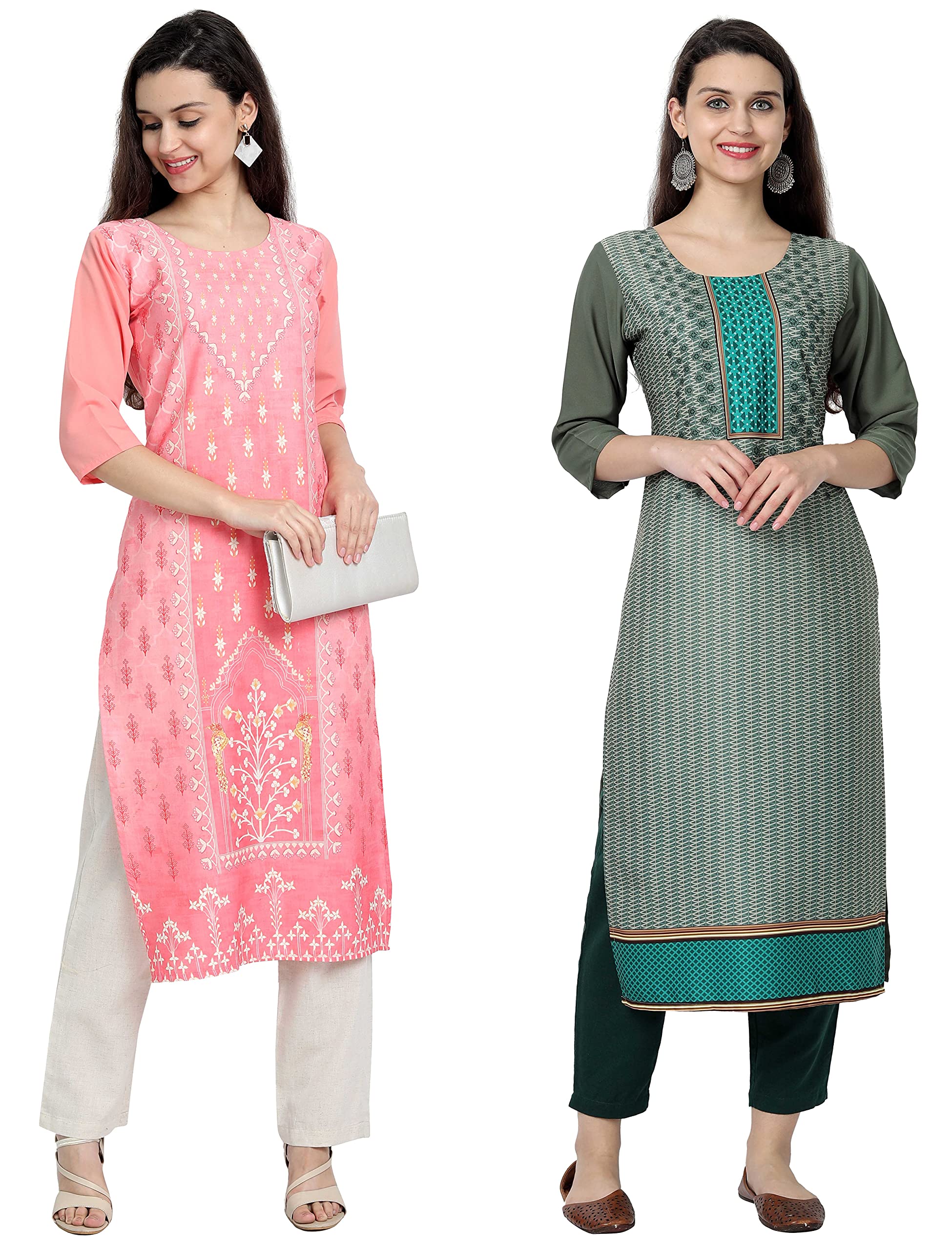 1 Stop Fashion Women's Crepe Regular Kurta