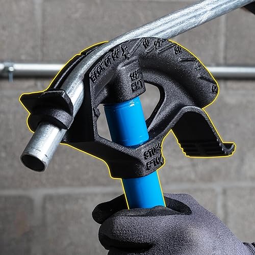 Miniatura 33 de IDEAL Electrical 74-026 Dobladora de hierro dúctil – Dobladora de tubos de metal de conducto con mango para tubos EMT de 1/2 pulgada, dobladoras