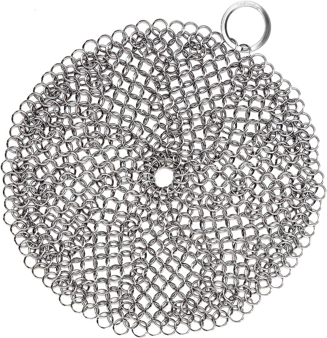 Super Big Clearance! LauKingdom Cast Iron Cleaner, Stainless Steel Cast Iron Cleaner Chainmail Scrubber for Cast Iron Pan, Round (7 inch Round) Super Big Clearance! LauKingdom Cast Iron Cleaner, Stainless Steel Cast Iron Cleaner Chainmail Scrubber for Cast Iron Pan, Round (7 inch Round)
