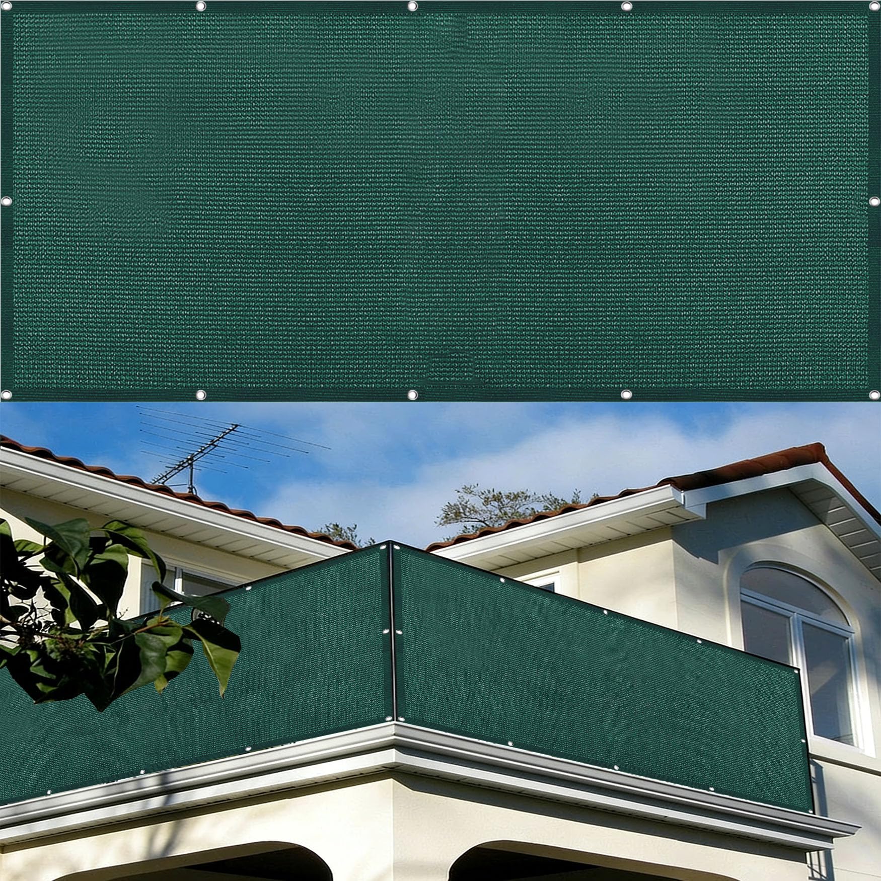 Brise vue balcon occultant vert pour partager des moments en famille au jardin