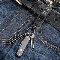 Vista 8 de Llavero con mosquetón de titanio KeyUnity, organizador EDC de liberación rápida con llavero