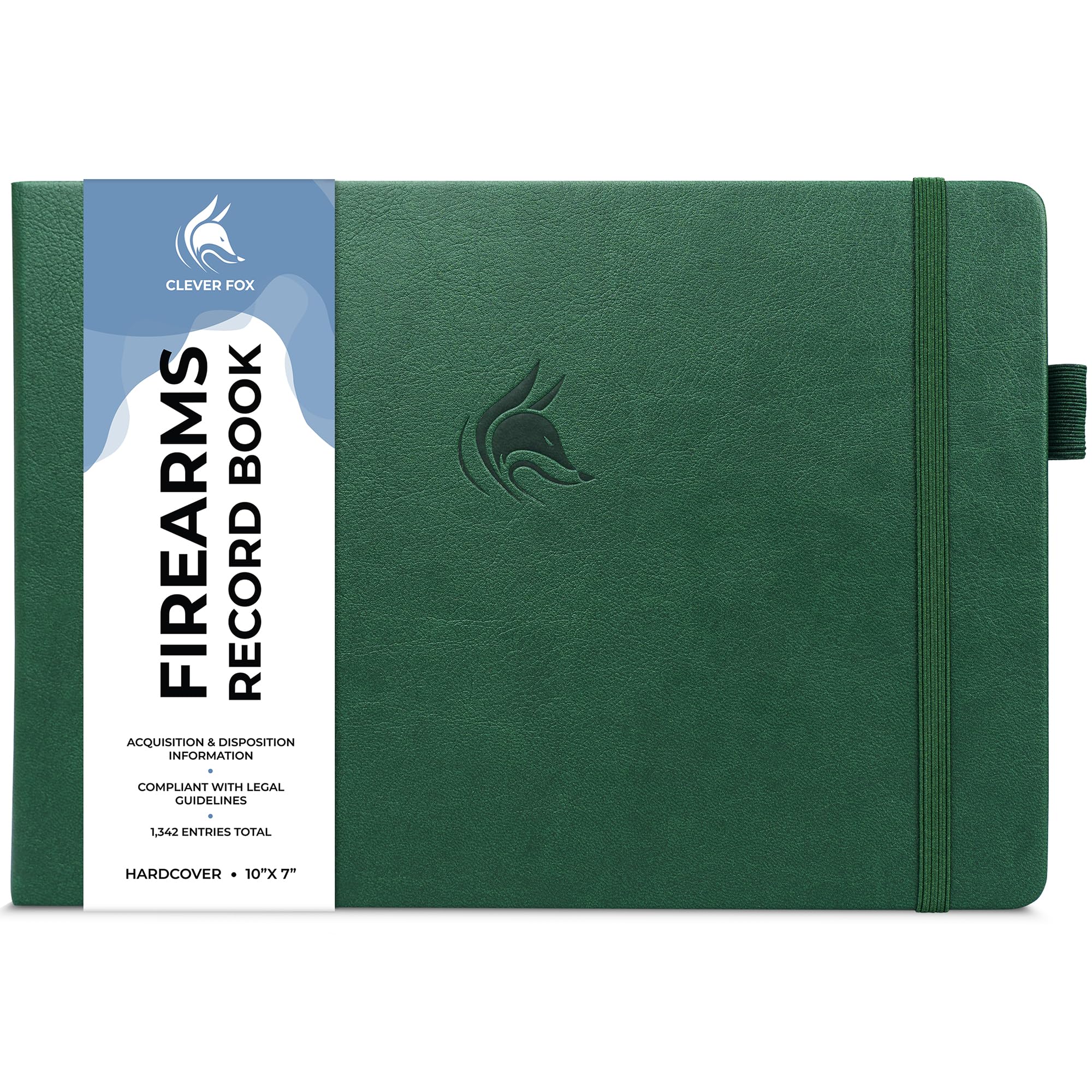 Clever Fox Firearms Record Book – Hardcover Gun Log Book for Acquisition & Disposition Info – Firearm Log Book for Professional & Personal Use – 129
