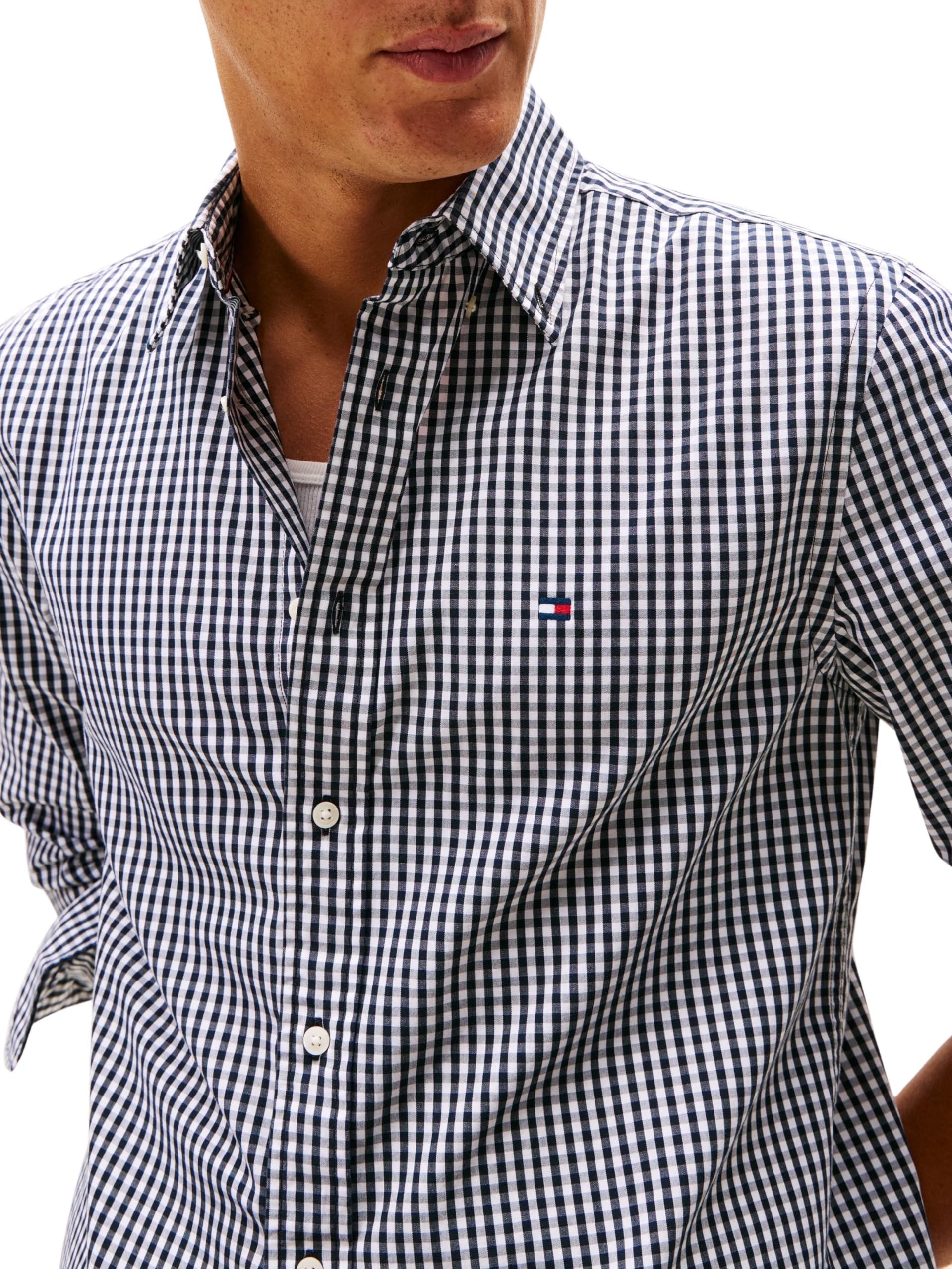 Tommy Hilfiger Herren Flex Poplin Big Gingham Rf Shirt Mw0mw41713 L/S Shirt (1er Pack)