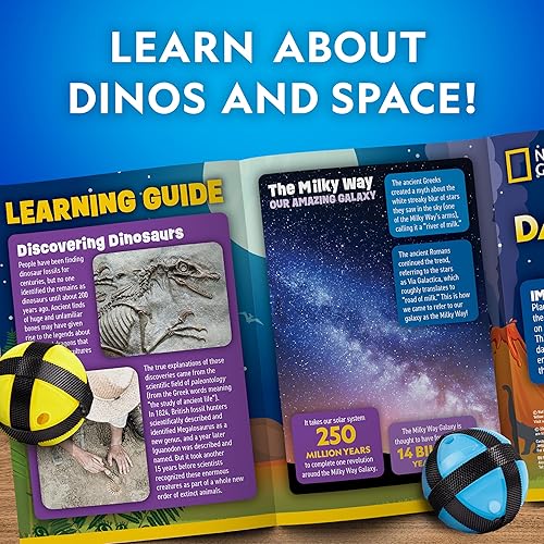 Miniatura 6 de NATIONAL GEOGRAPHIC Tablero de dardos que brilla en la oscuridad para niños, juego de dardos con 28 pulgadas reversible, brillante y bolas