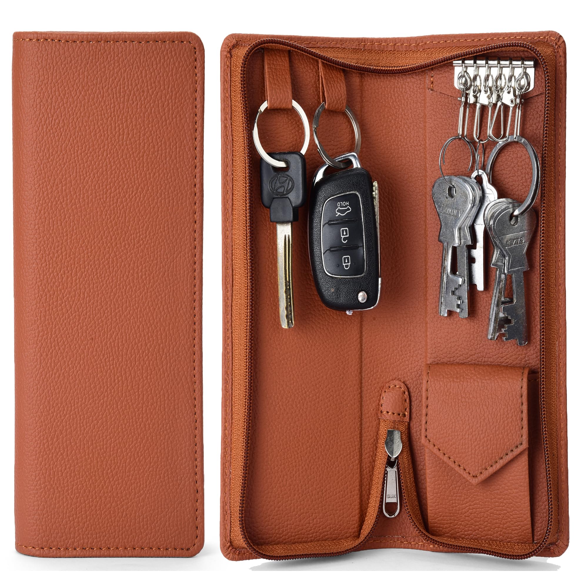 【新品】argue アーギューKEY CASE POACH WALLET essart PU Leather Key Case Pouch Wallet Keychain Key pouch holder
