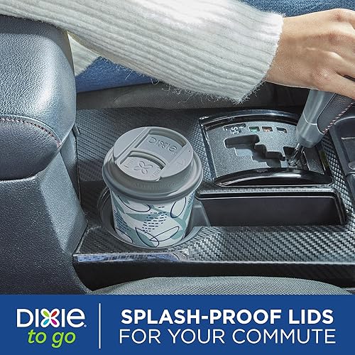 Miniatura 5 de Dixie To Go - Tazas de café de papel con tapas, 16 onzas, 108 unidades, vasos de papel aislantes desechables para bebidas calientes o frías