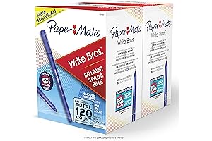 Write Bros. Blue Ink Pens - Medium Point Ballpoint Pens (1.0mm), 120 Count