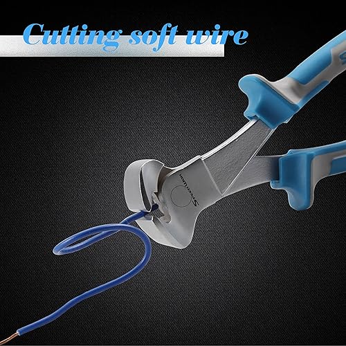 Miniatura 4 de SPEEDWOX Alicates de corte de extremo de 8 pulgadas, cortador de alambre de alto apalancamiento, pinzas y herramienta para quitar uñas