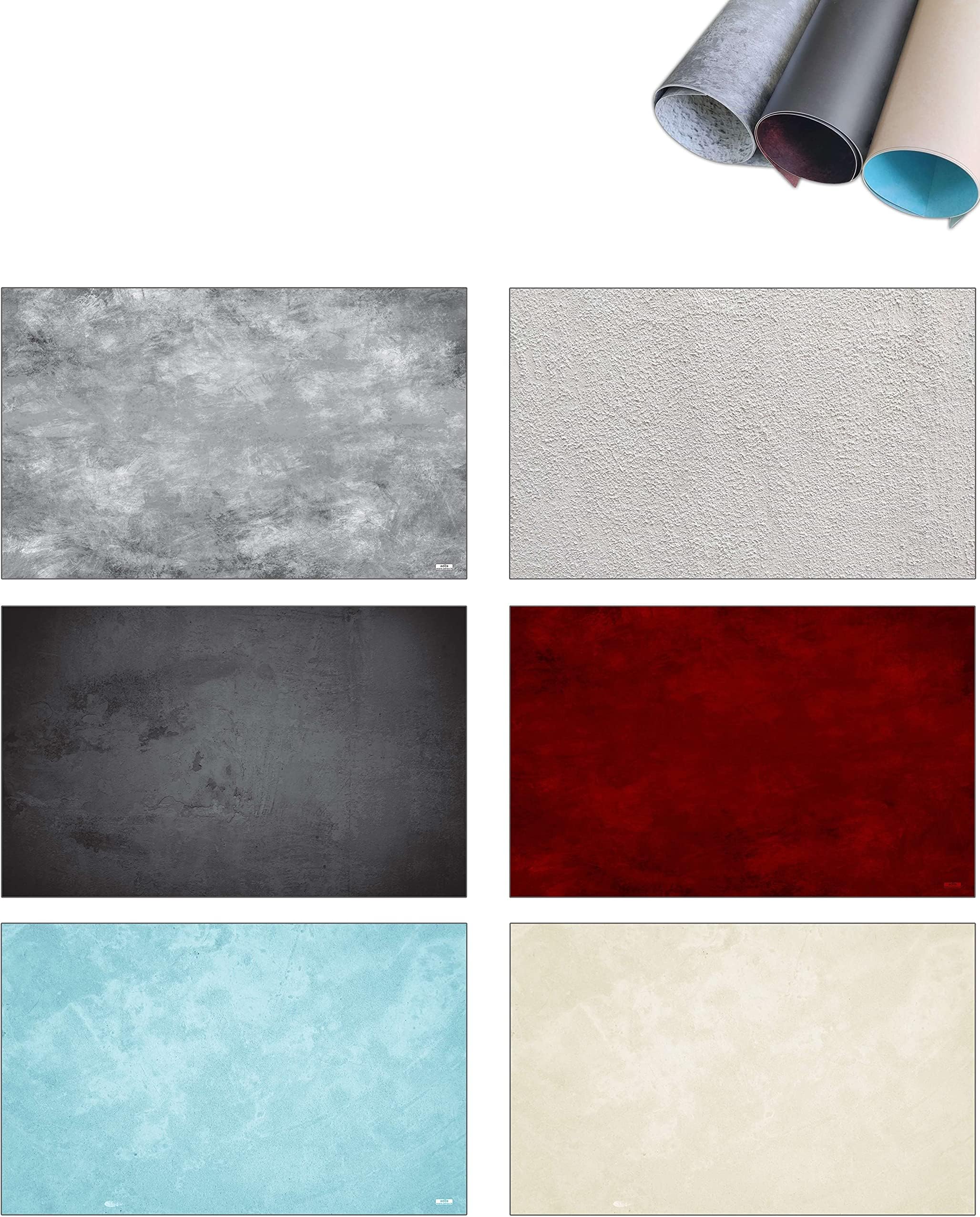 Premium Flat Lay Tabletop Photography Backdrop Background, Double Sided Waterproof Paper for Food, Small Product Professional Photo Shoot (56x90cm, Pack of 3) 6 Designs 2 (Winter)