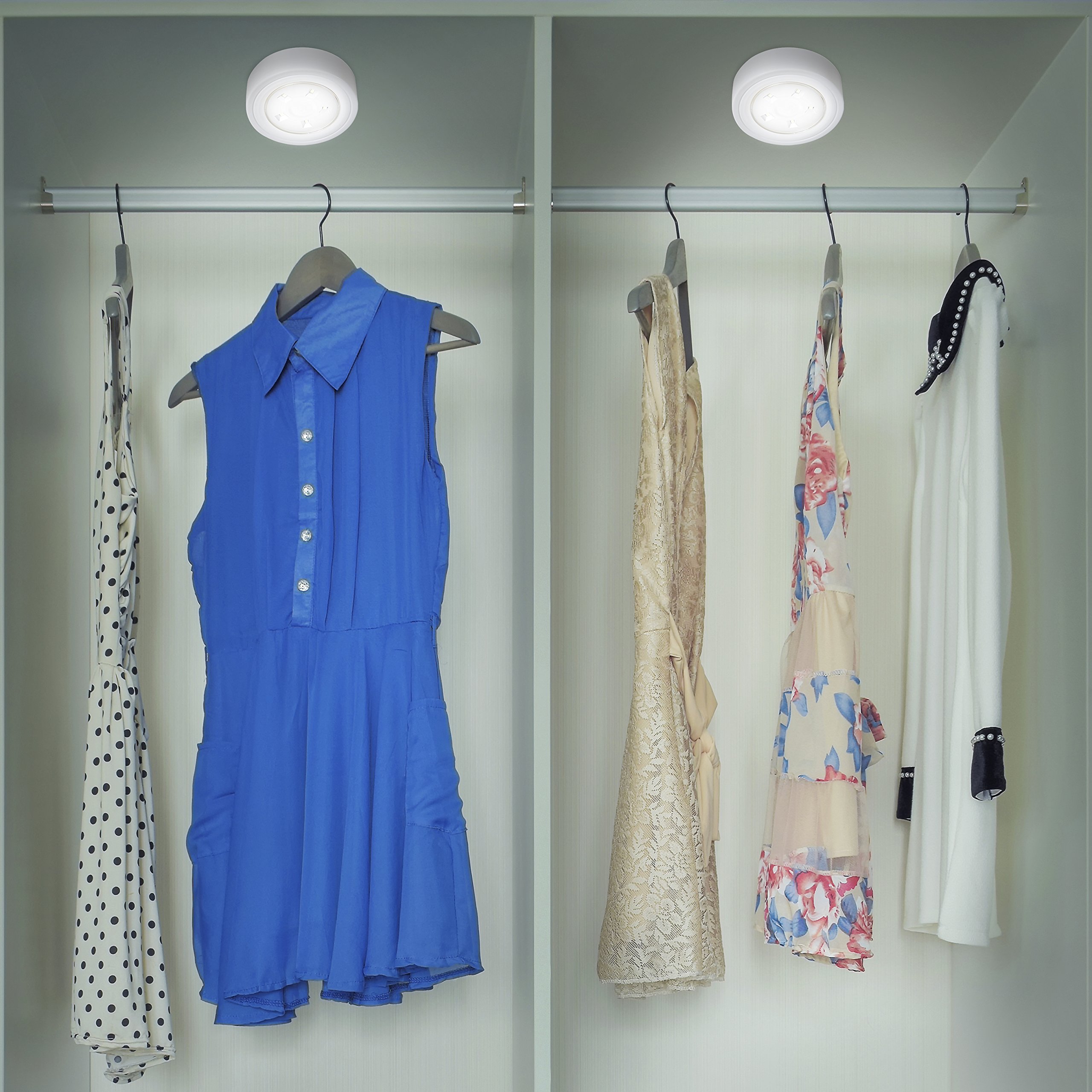 Lavish Home 82-YS006 5 Led Portable Puck & Ceiling Light with Remote Control