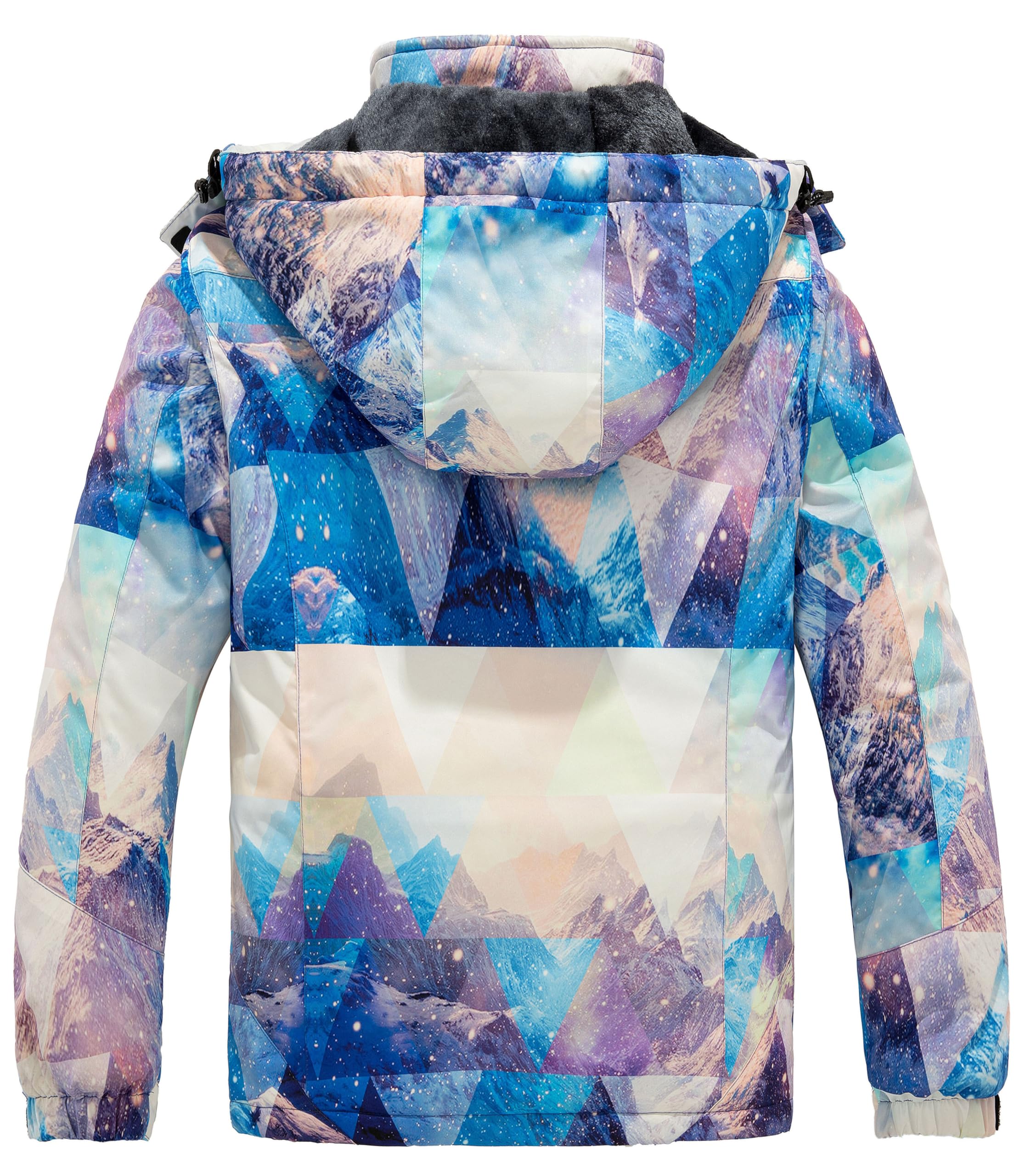 Wantdo Giacca da Sci Montagna Invernale Parka da Neve Caldo con Cappuccio Cappotto da Snowboard Giubbotto da Escursionismo Impermeabile Donna