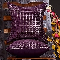 Vista 26 de Juego de 2 almohadas doradas de 18 x 18 pulgadas, almohadas decorativas para sofá, fundas de almohada bordadas, fundas de almohada doradas mostaza